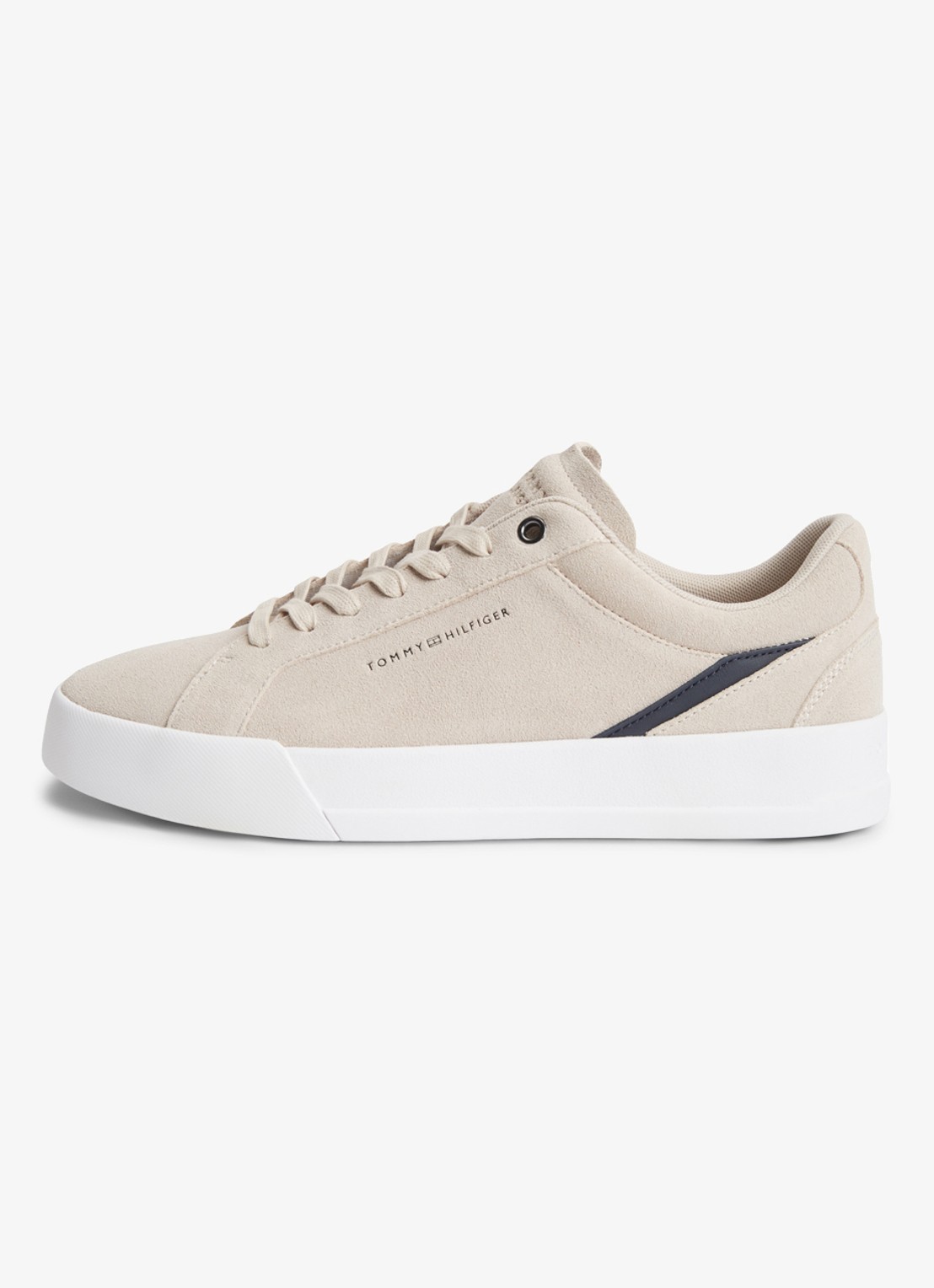 Tommy Hilfiger Sneaker van leer - detail 4 beige