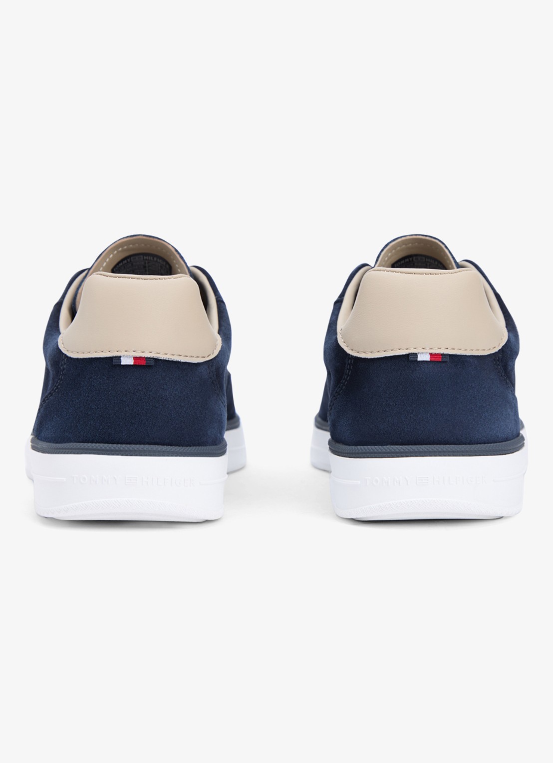 Tommy Hilfiger Sneaker van suède met logo - detail 3 donkerblauw