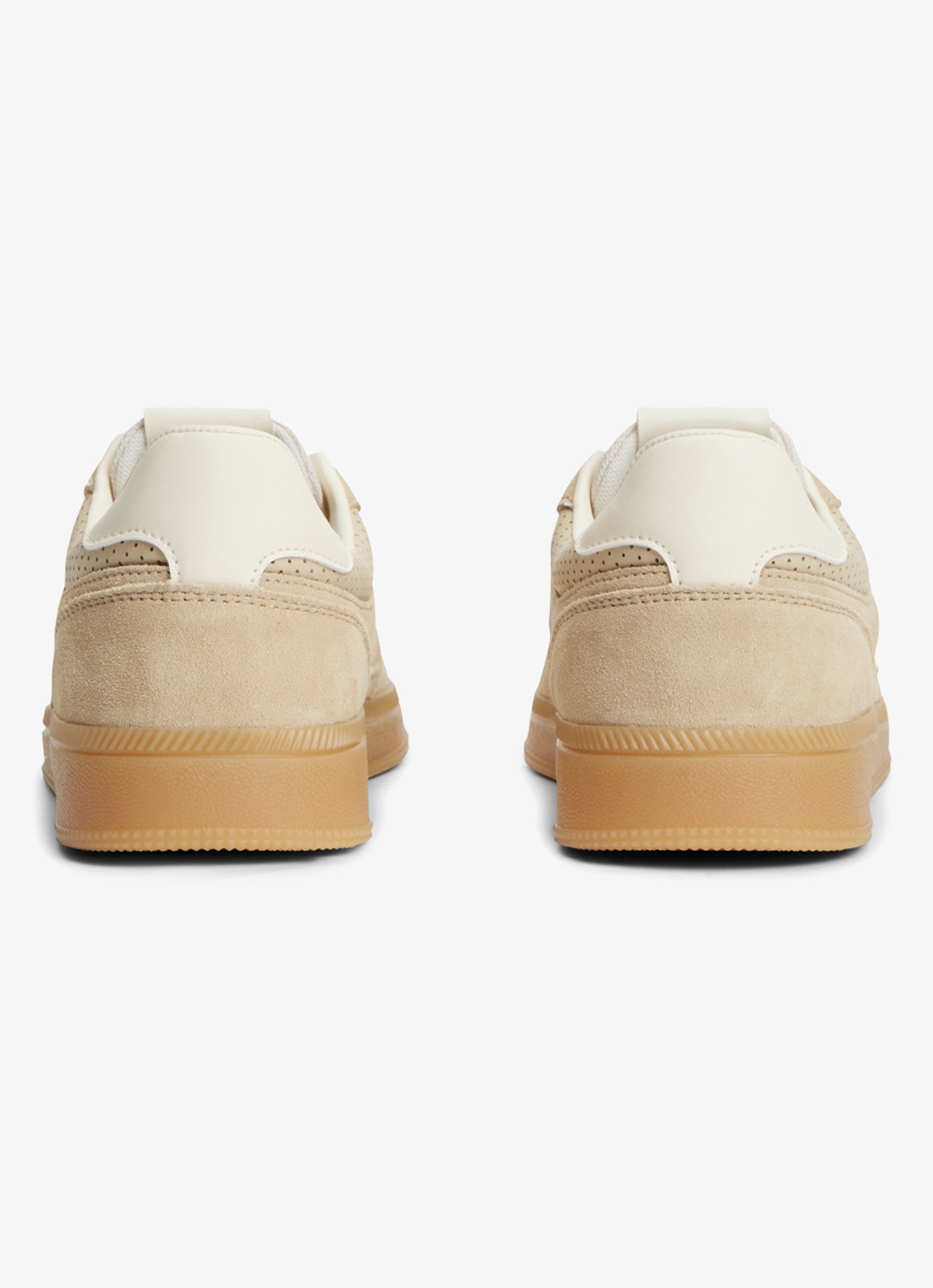 Tommy Hilfiger Sneaker van suède - achterkant beige