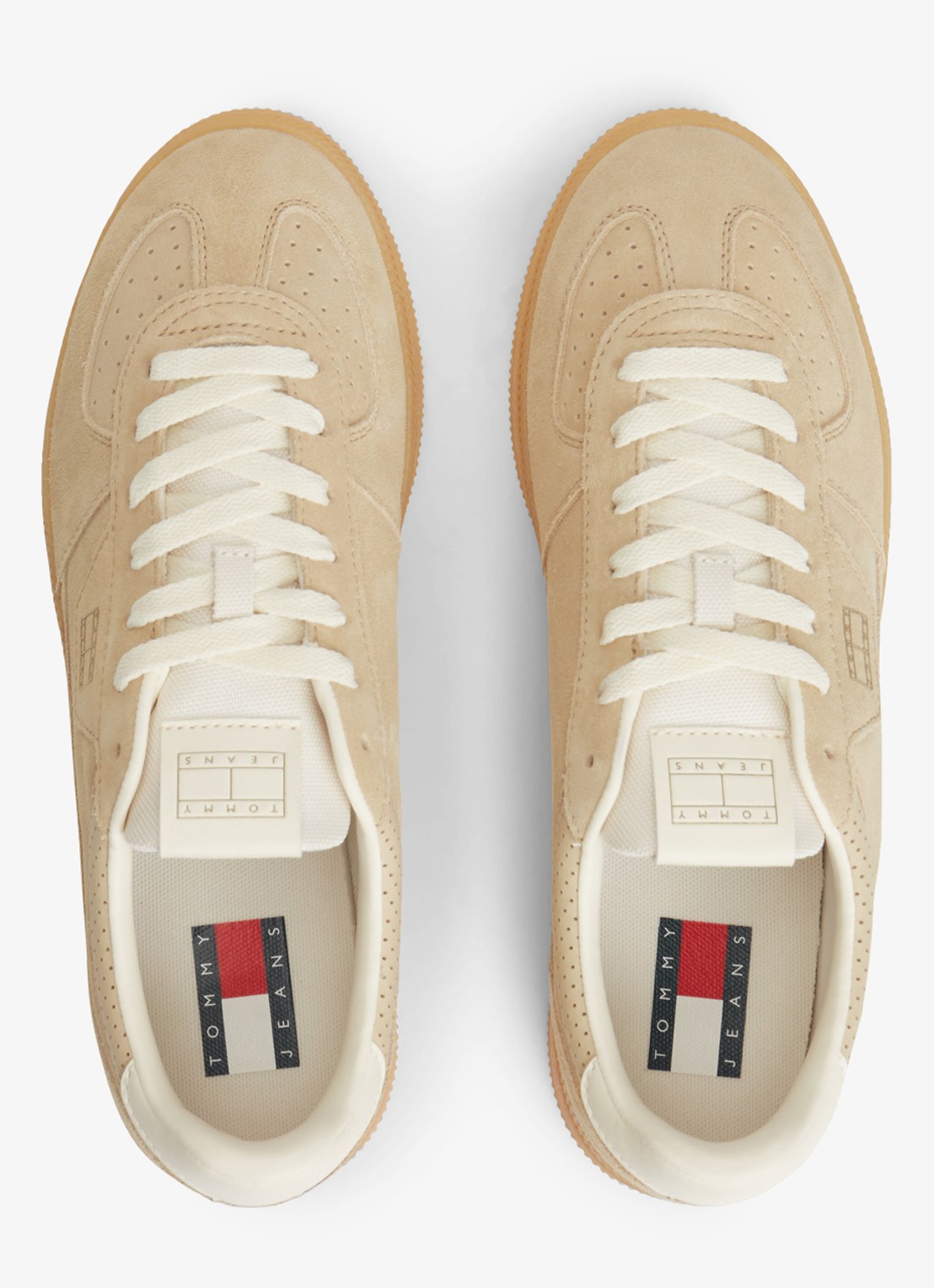 Tommy Hilfiger Sneaker van suède - detail 4 beige
