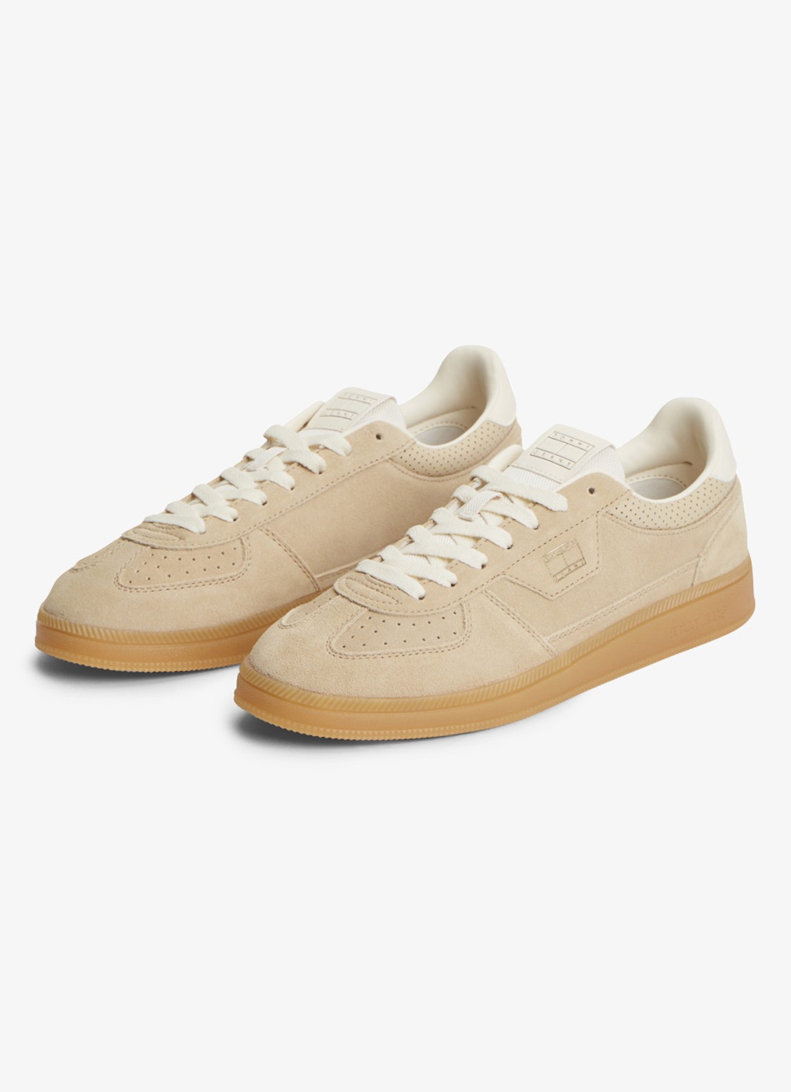 Tommy Hilfiger Sneaker van suède - detail 5 beige