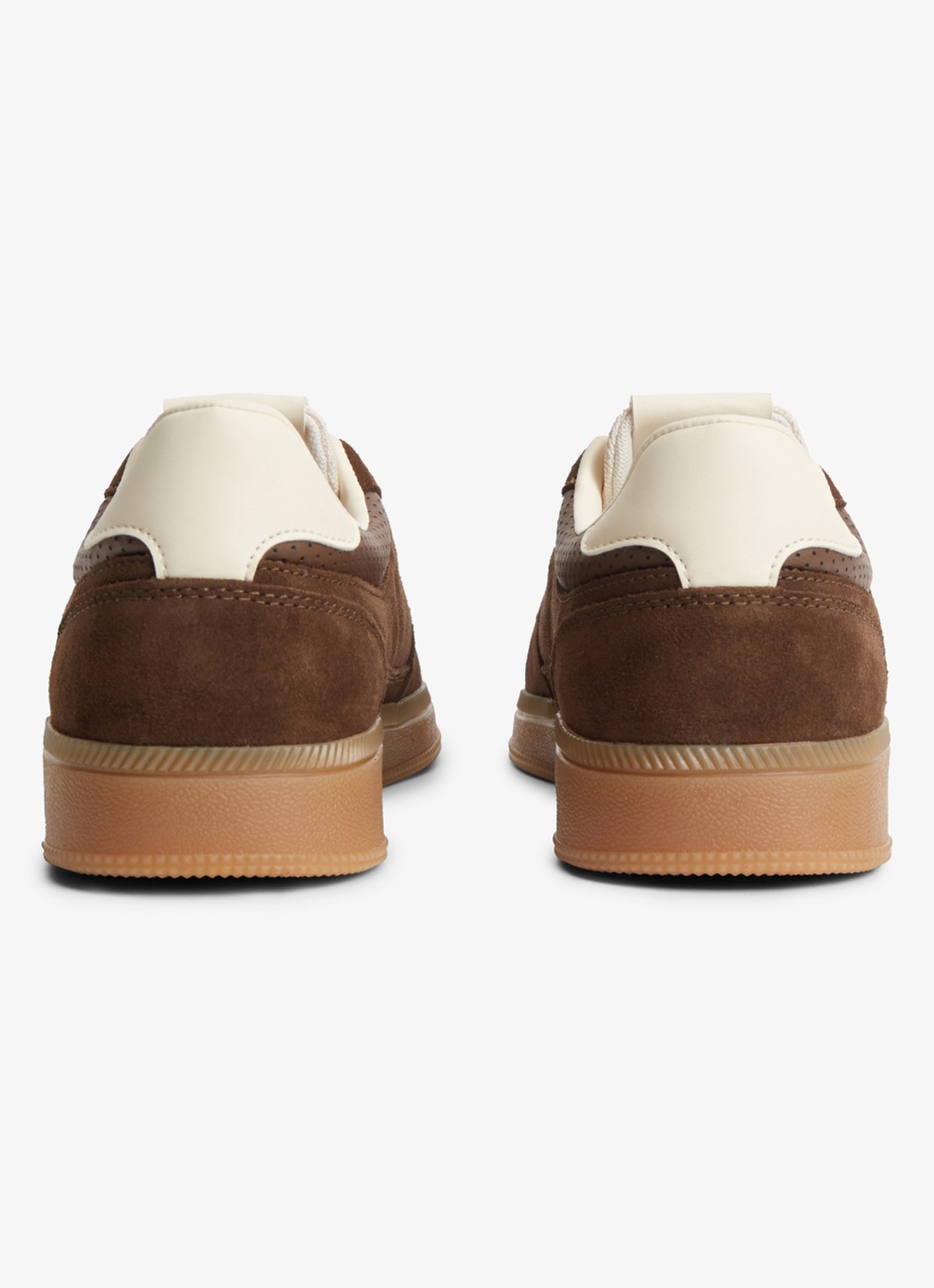 Tommy Hilfiger Sneaker van suède - achterkant 3 kastanjebruin