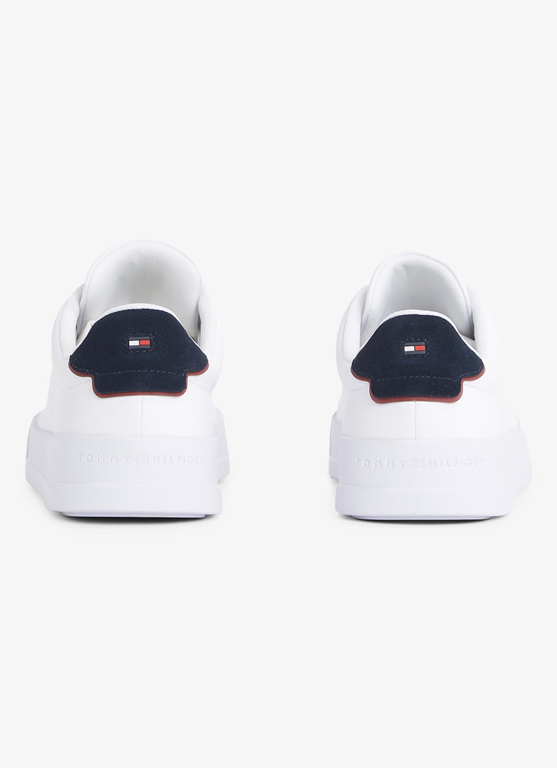 Tommy Hilfiger Sneakers van leer - achterkant 3 wit