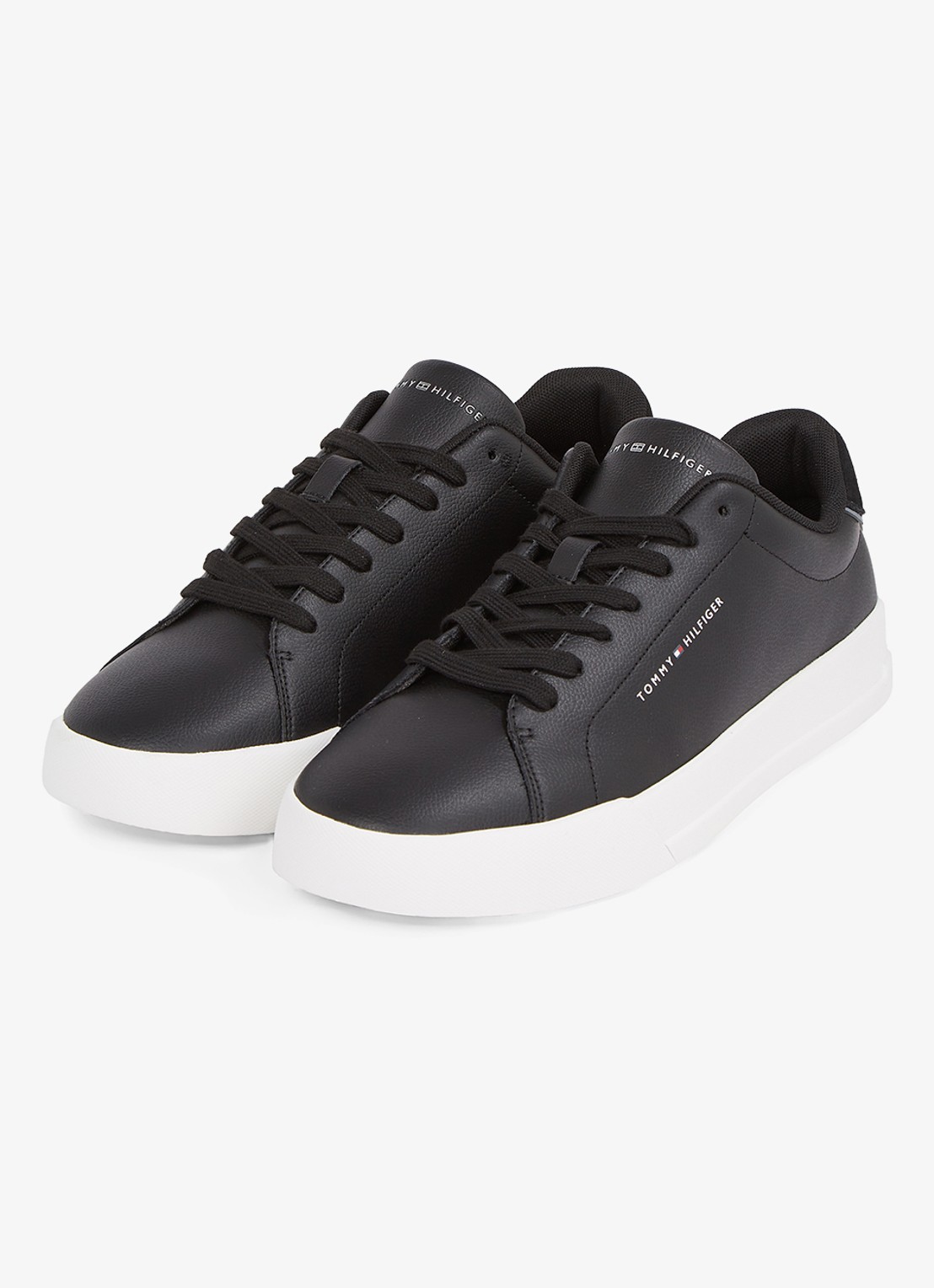 Tommy Hilfiger Sneakers van leer - detail 4 zwart