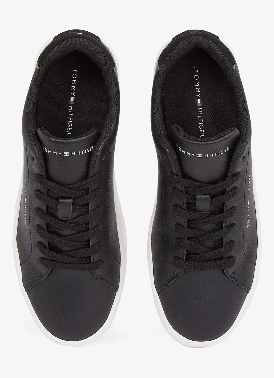 Tommy Hilfiger Sneakers van leer - detail 5 zwart