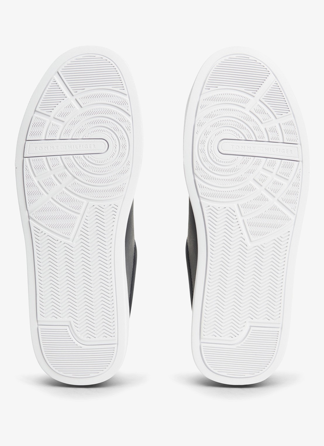 Tommy Hilfiger Sneakers van leer - detail donkerblauw