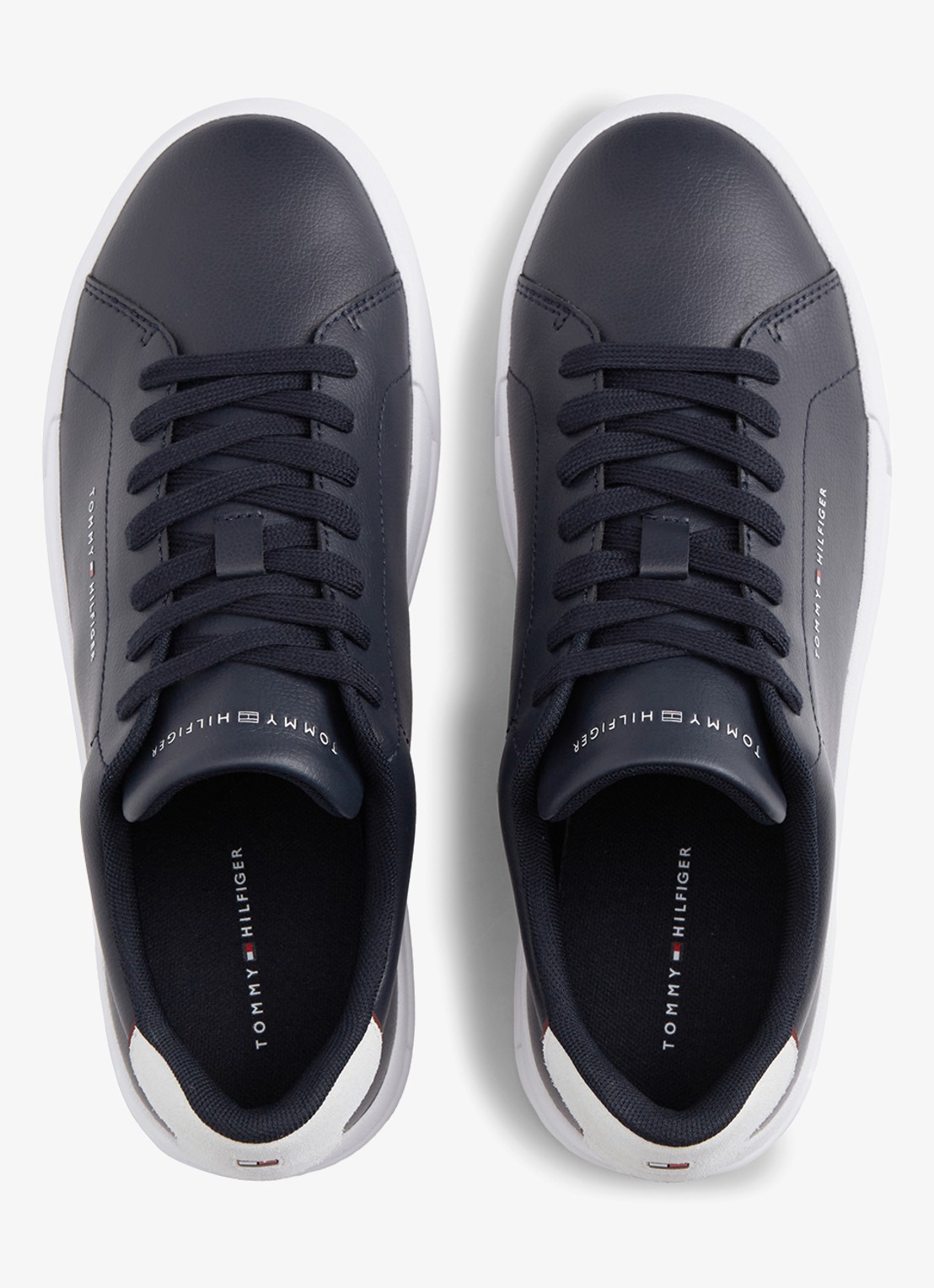 Tommy Hilfiger Sneakers van leer - detail 2 donkerblauw