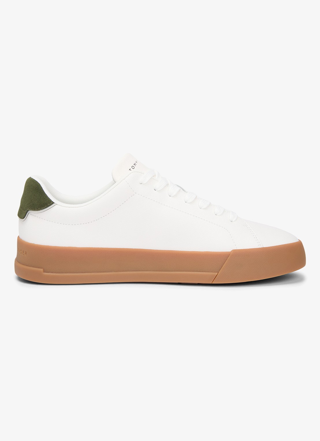 Tommy Hilfiger Sneakers van leer - detail 4 ecru-arctic spruce