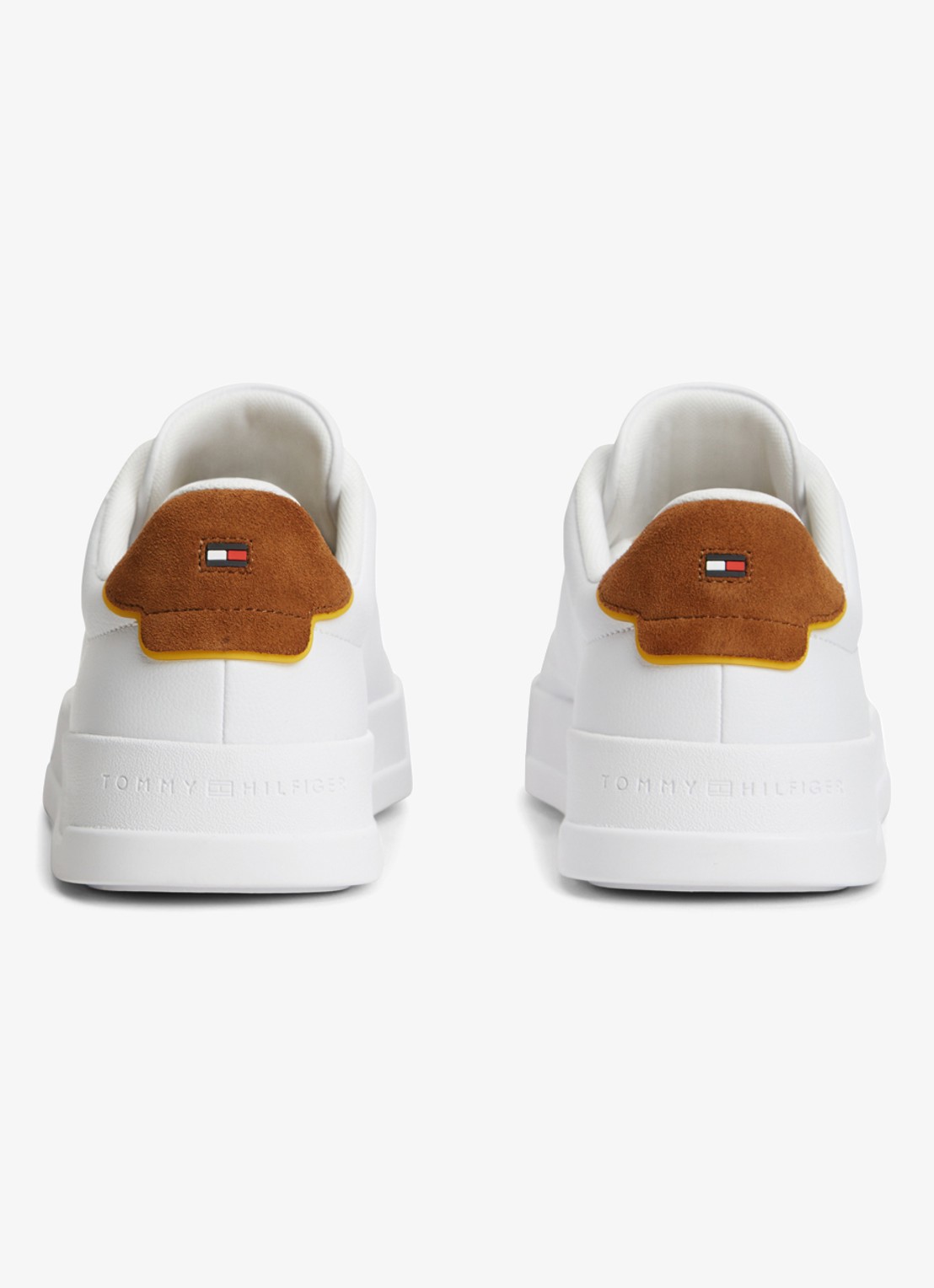 Tommy Hilfiger Sneakers van leer - detail 2 white/coconut groove-02r / wit
