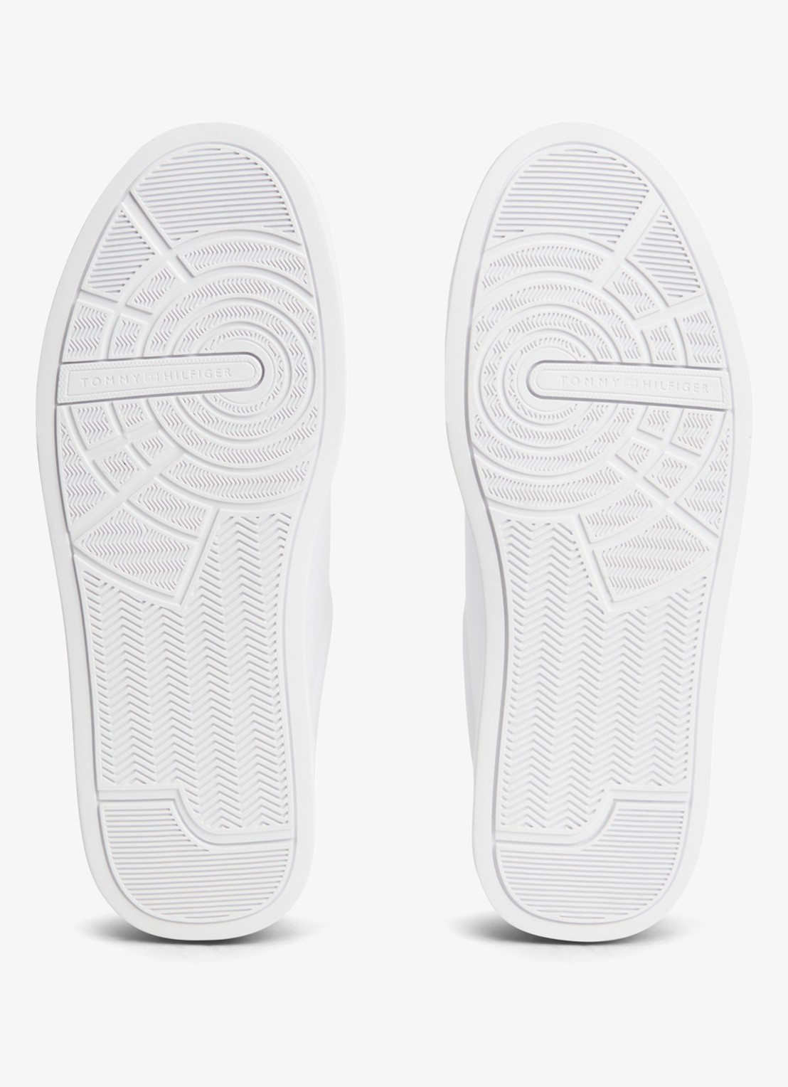 Tommy Hilfiger Sneakers van leer - detail 5 white/coconut groove-02r / wit