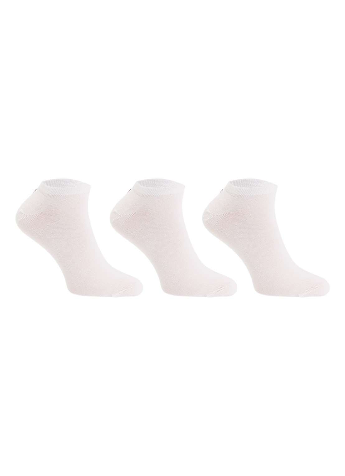 Tommy Hilfiger Sneakersokken in katoenblend met logo in 3-pack - voorkant wit