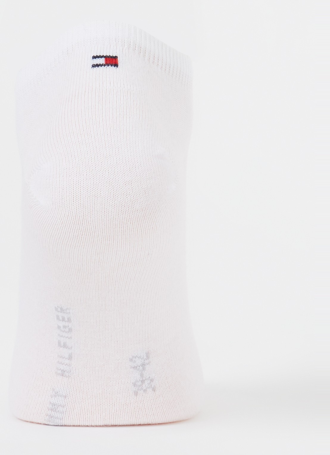 Tommy Hilfiger Sneakersokken in uni in 2-pack - voorkant 2 wit