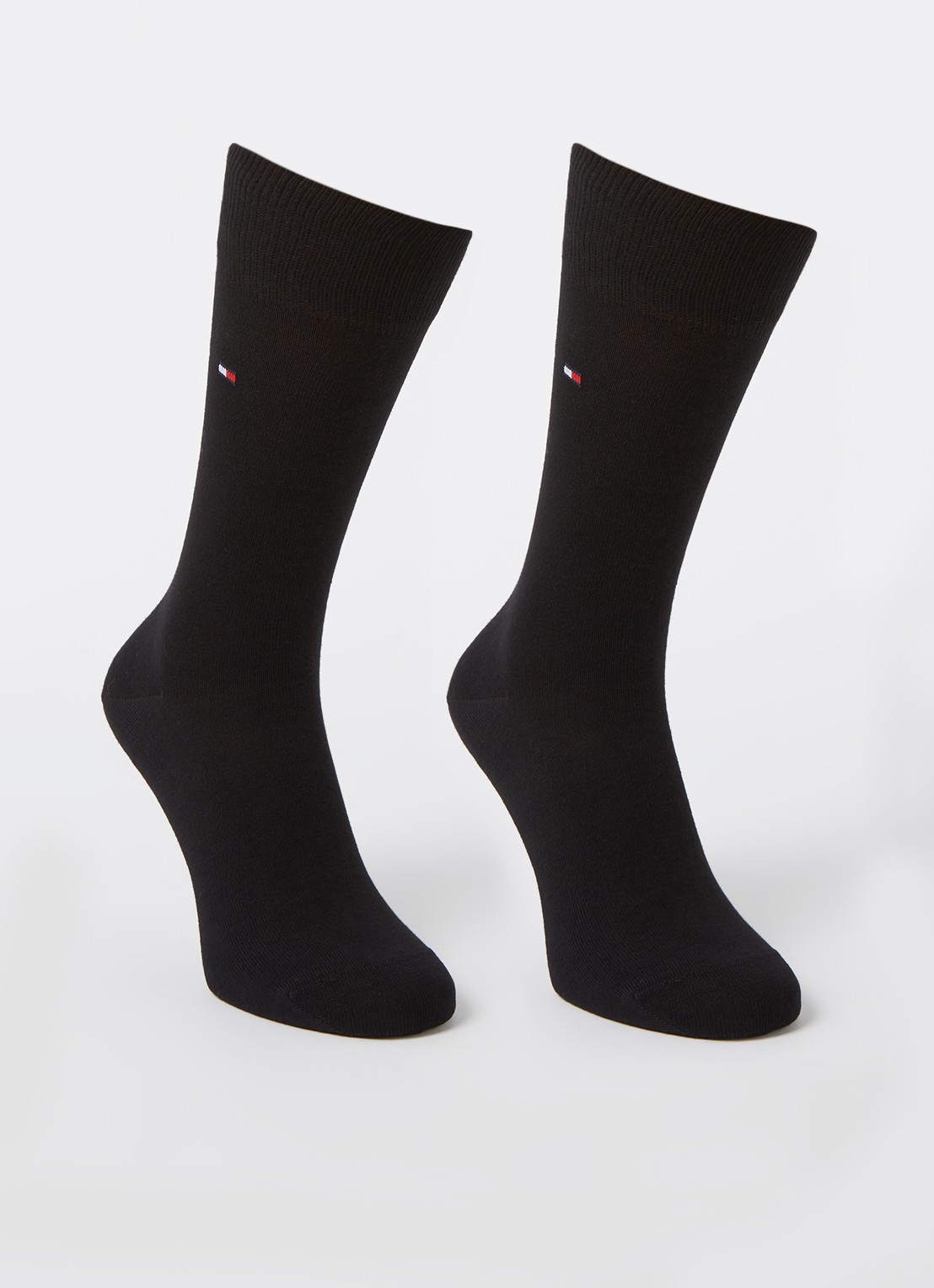 Tommy Hilfiger Sokken in uni in 2-pack - voorkant 2 zwart