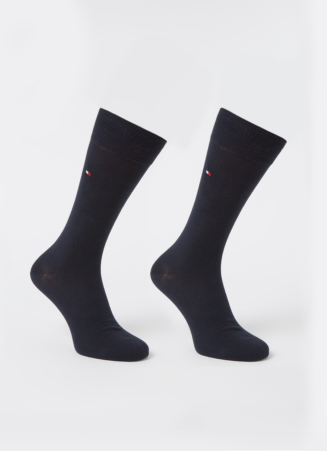 Tommy Hilfiger Sokken in uni in 2-pack - voorkant donkerblauw