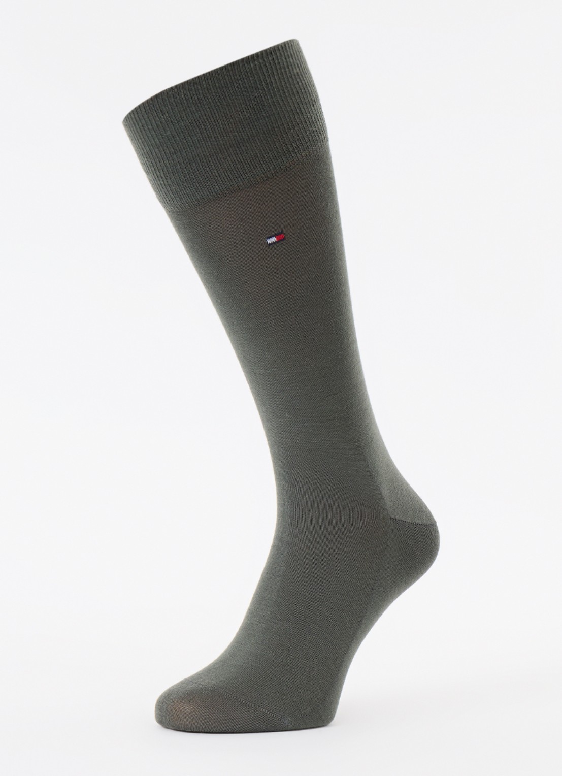Tommy Hilfiger Sokken in wolblend - detail olijfgroen