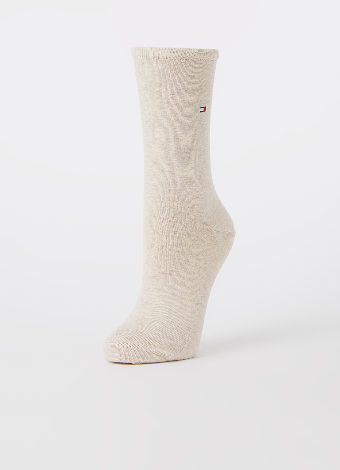 Tommy Hilfiger Sokken met logo in 2-pack - detail beige
