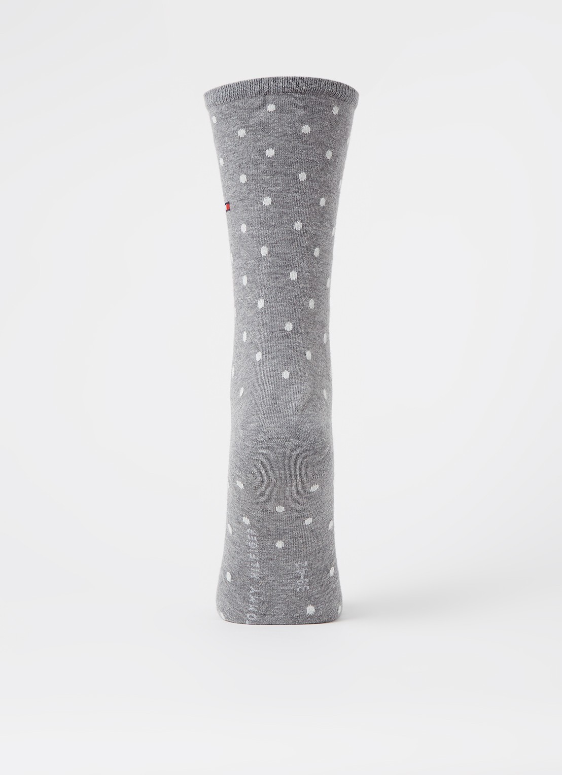 Tommy Hilfiger Sokken met print in 2-pack - voorkant 3 middengrijs