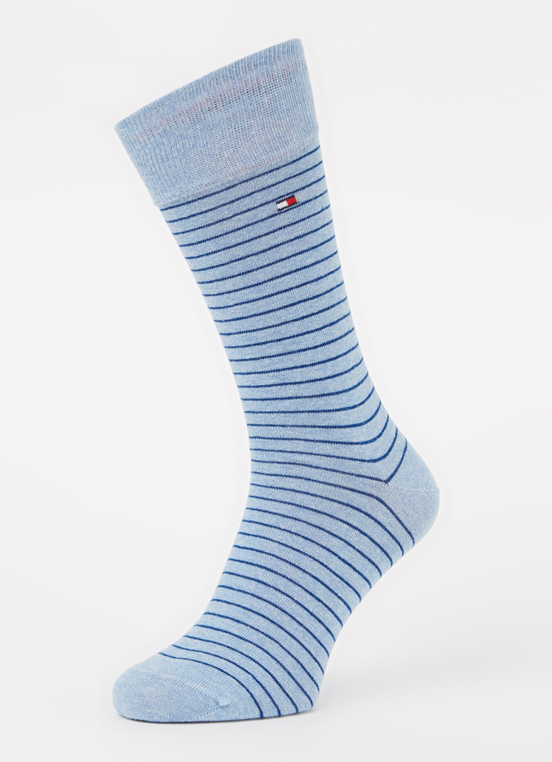 Tommy Hilfiger Sokken met streepprint in 2-pack - detail lichtblauw