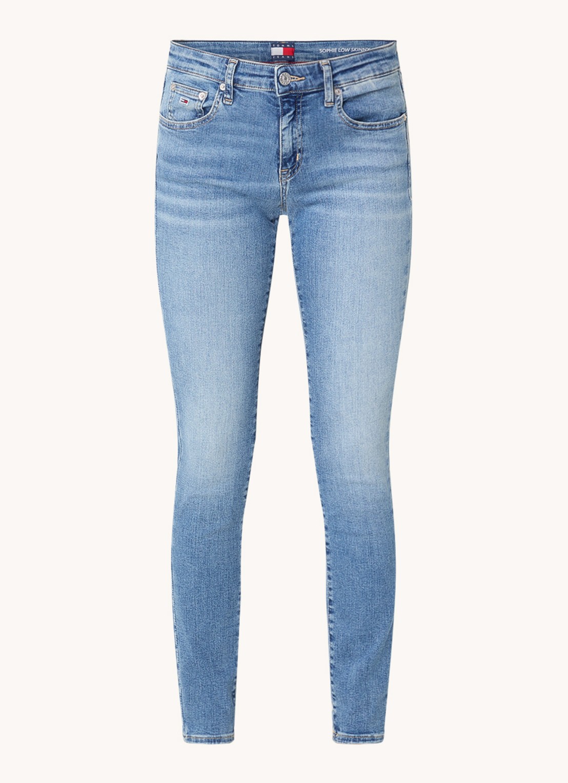 Tommy Hilfiger Sophie low waist skinny jeans met steekzakken - voorkant 4 indigo