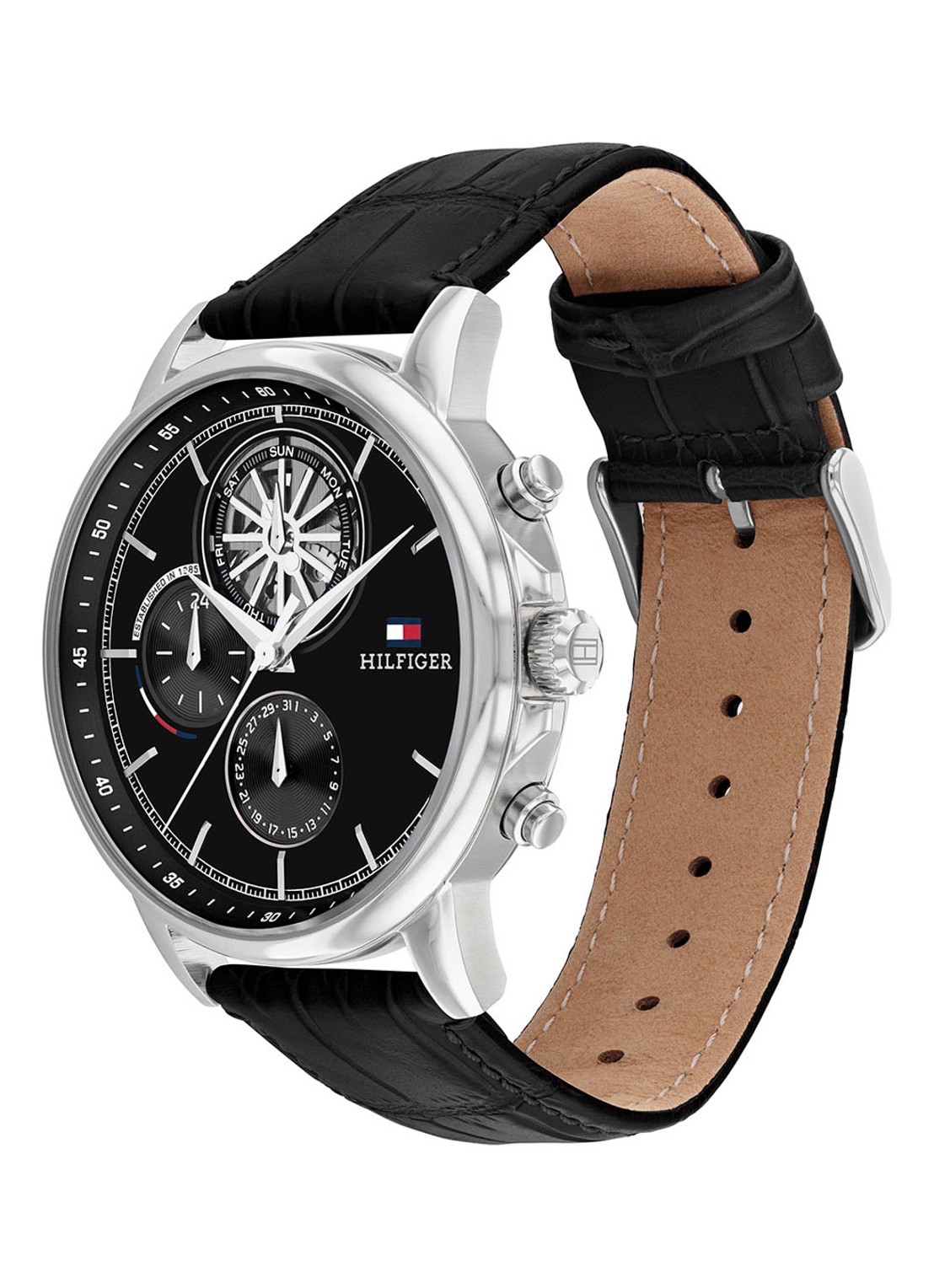 Tommy Hilfiger Stewart horloge TH17910605  - detail zwart