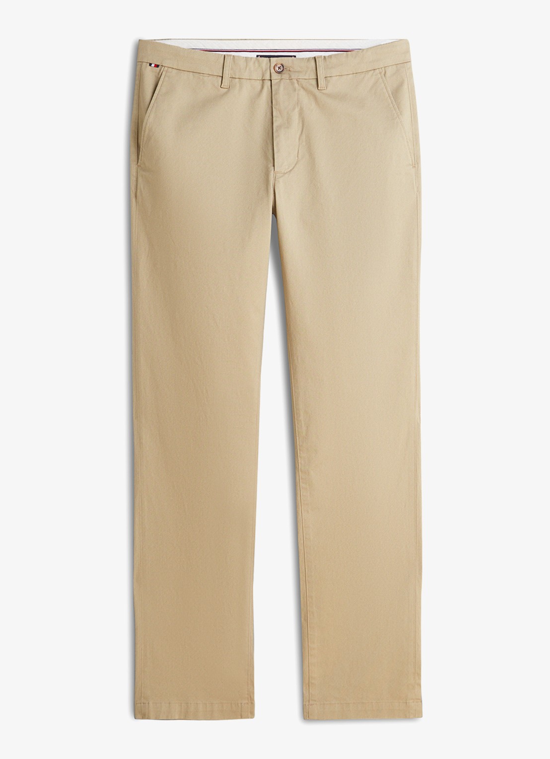 Tommy Hilfiger Straight fit chino met steekzakken - voorkant 2 beige