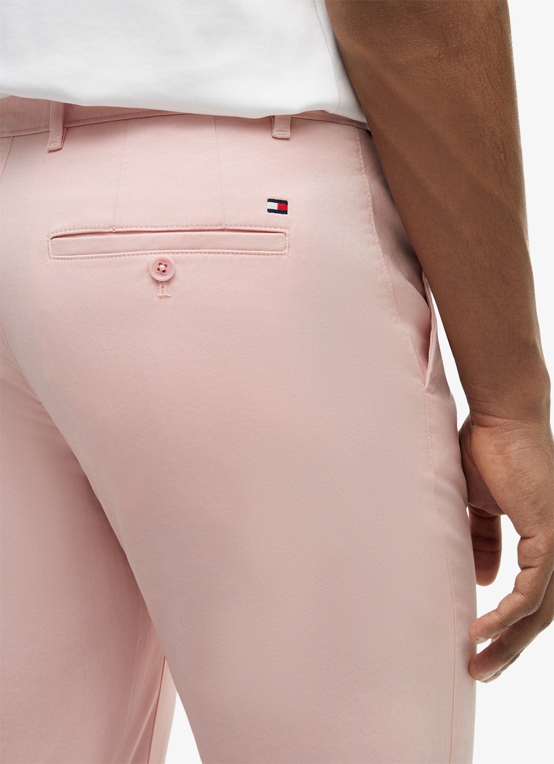 Tommy Hilfiger Straight fit chino met steekzakken - detail 5 roze
