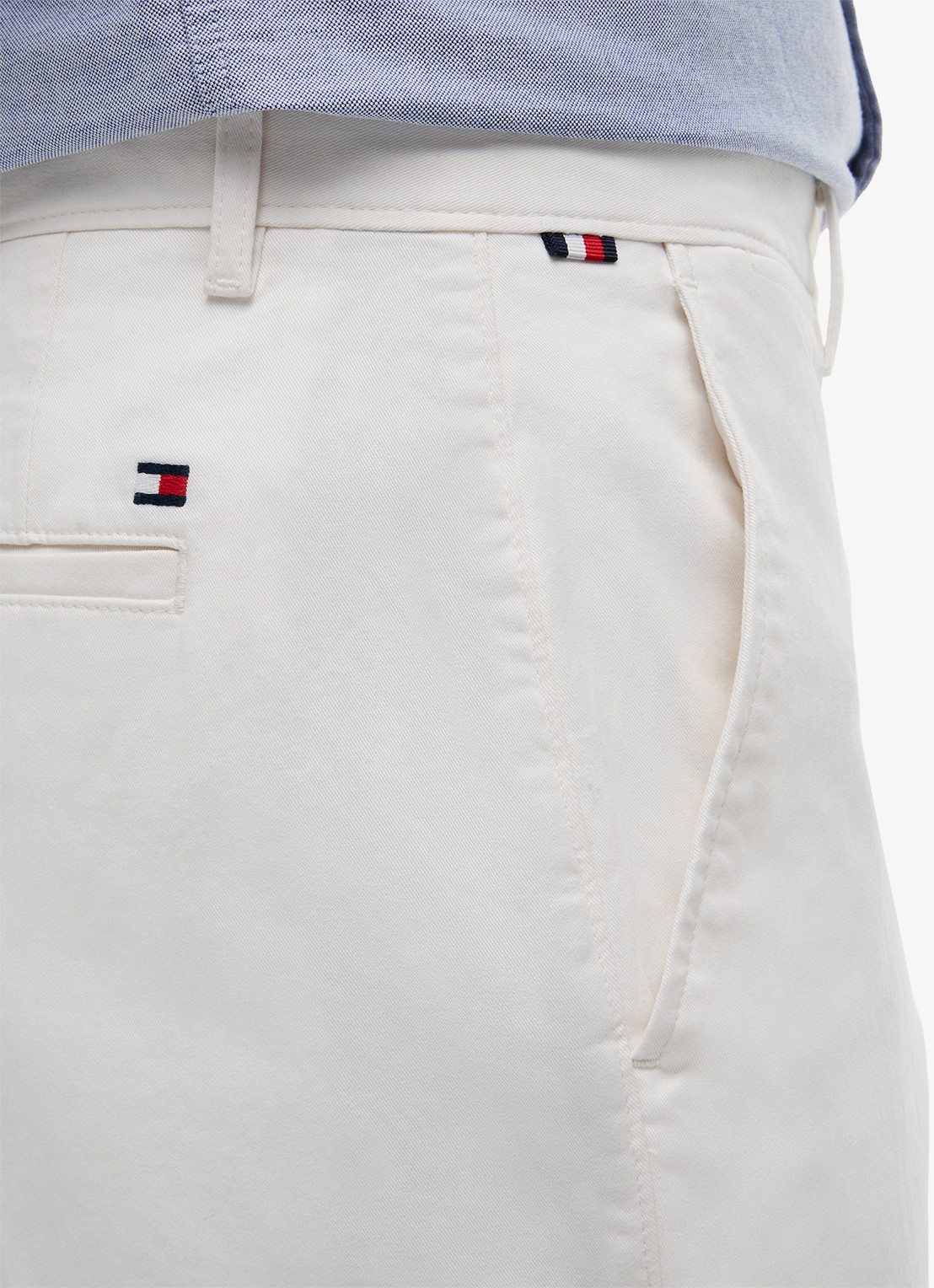 Tommy Hilfiger Straight fit chino met steekzakken - detail 5 gebroken wit