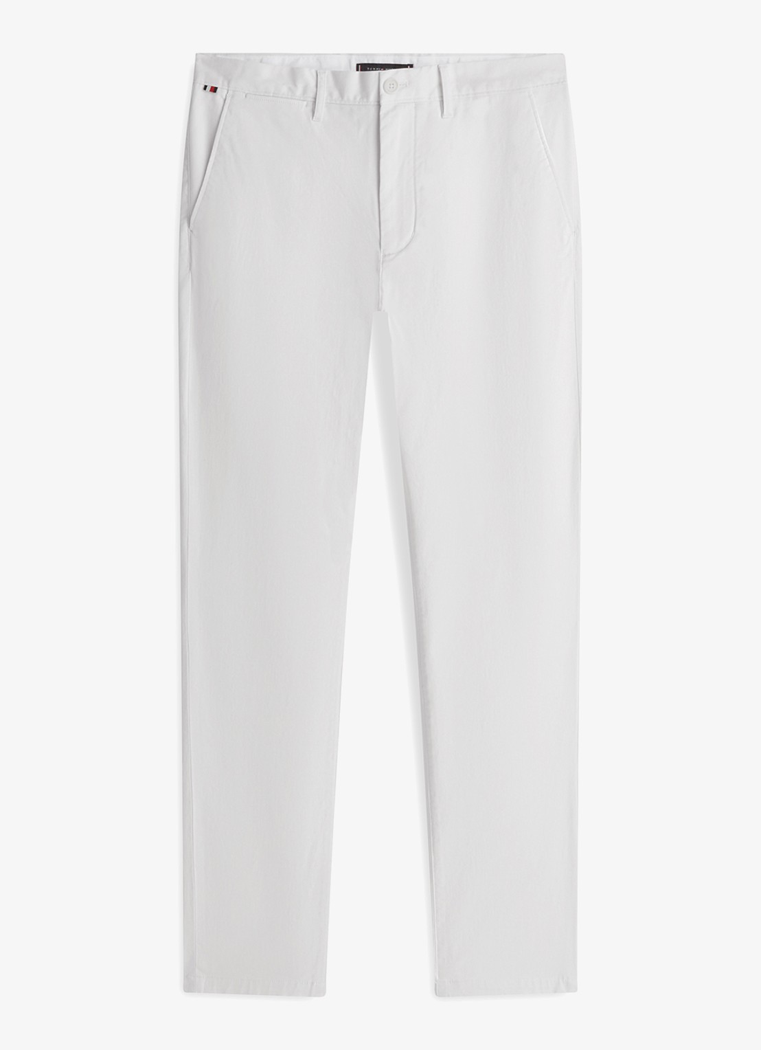 Tommy Hilfiger Straight fit chino met steekzakken - voorkant 2 gebroken wit