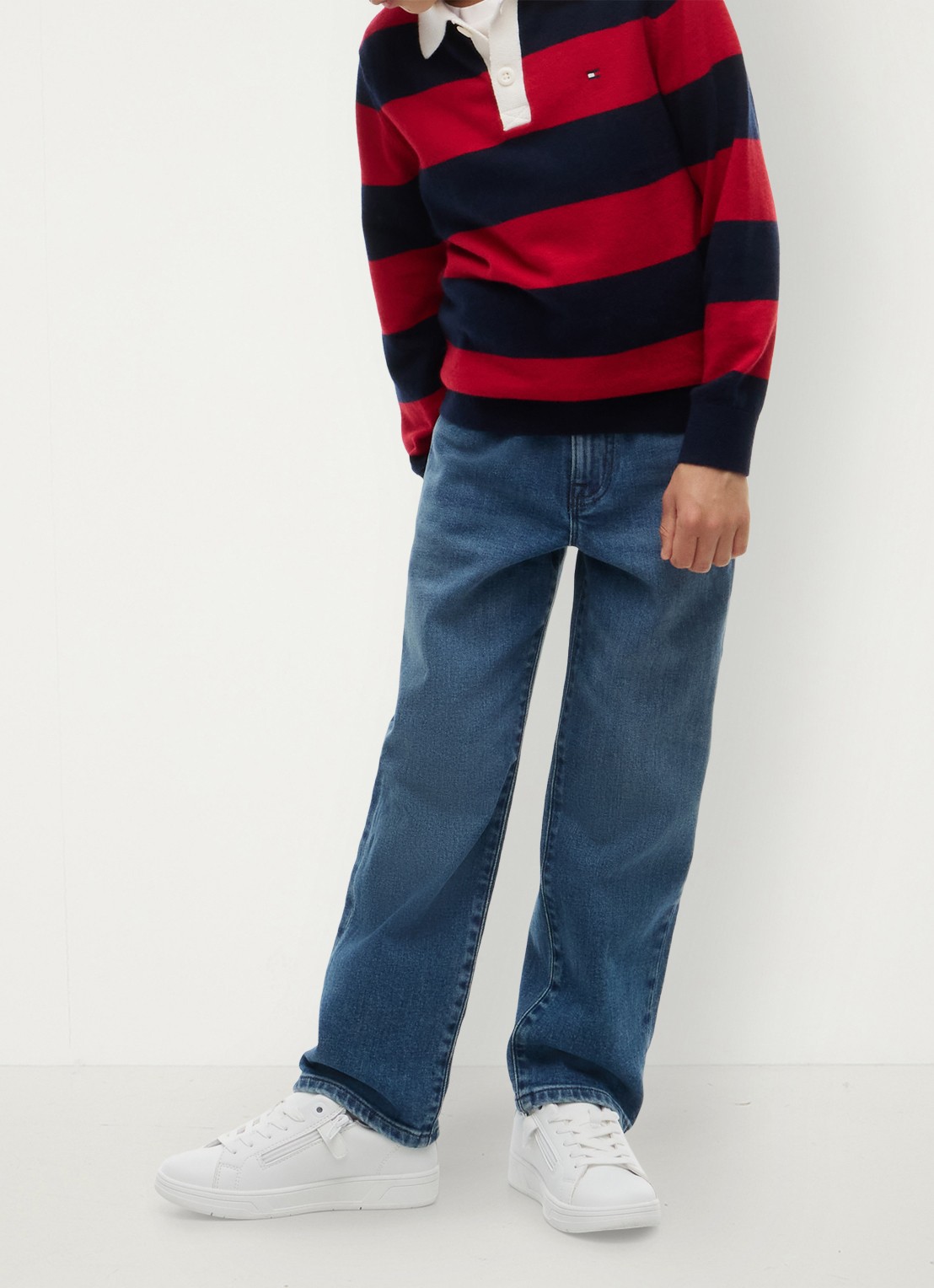 Tommy Hilfiger Straight fit jeans met steekzakken - voorkant 3 indigo
