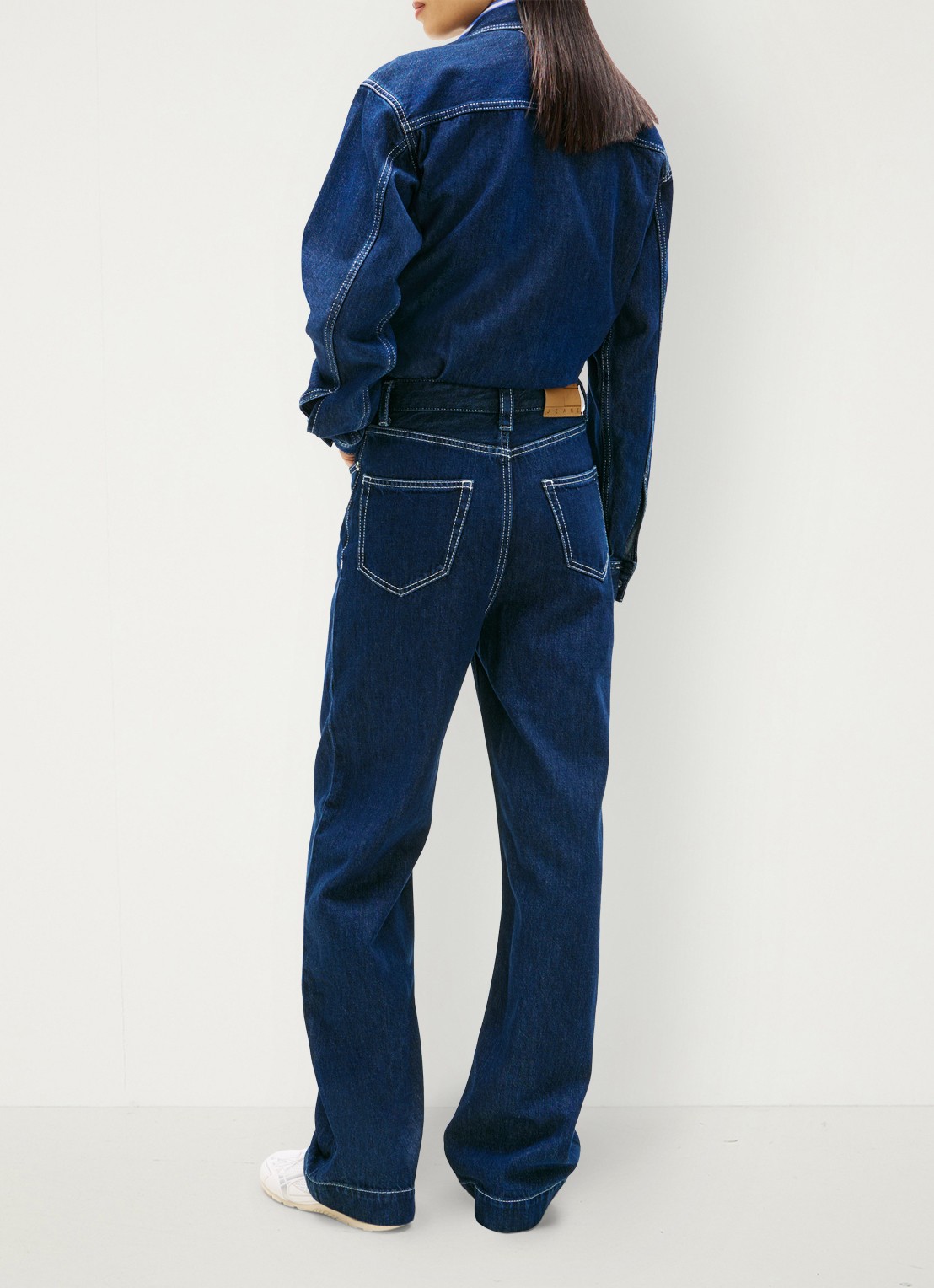 Tommy Hilfiger Straight fit jumpsuit in katoenblend - achterkant jeans