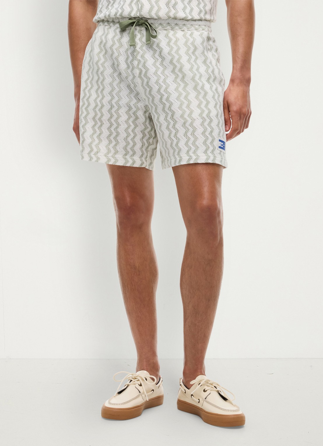 Tommy Hilfiger Straight fit korte broek met grafische print - detail 3 groen