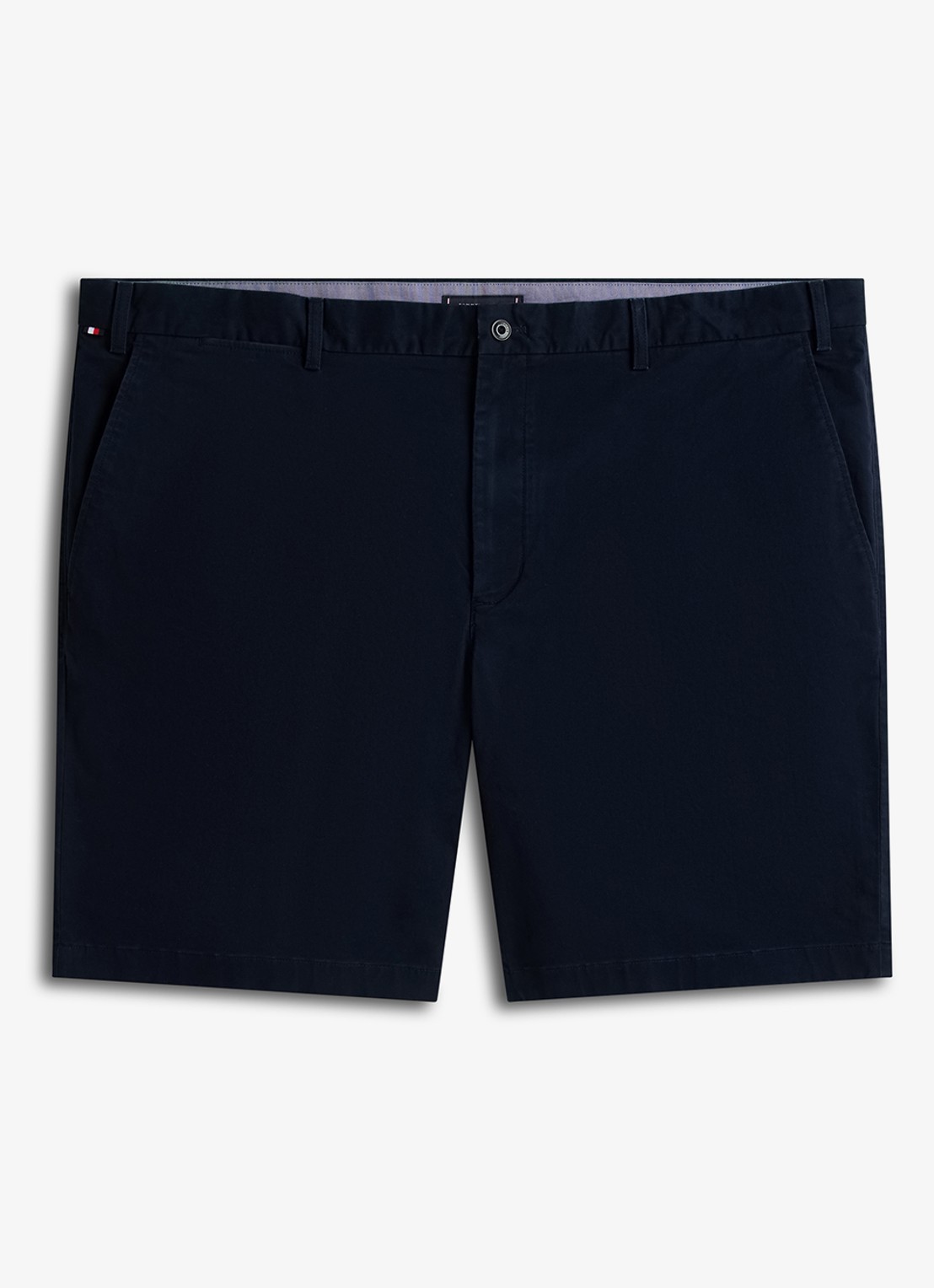 Tommy Hilfiger Straight fit korte chino in katoenblend - voorkant 4 donkerblauw