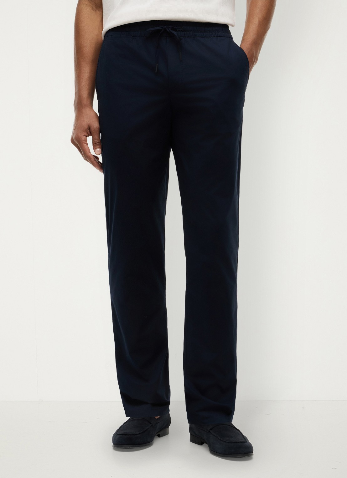 Tommy Hilfiger Straight leg chino met trekkoord - detail 3 donkerblauw