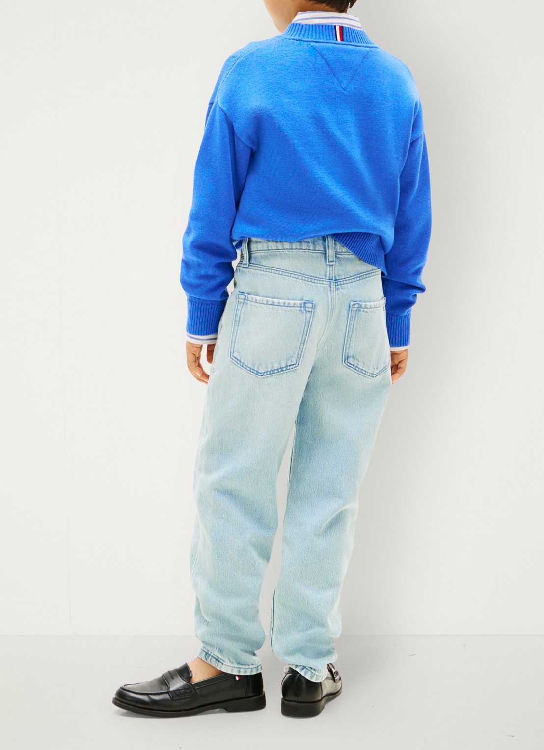 Tommy Hilfiger Straight leg jeans in katoenblend - achterkant 3 denim