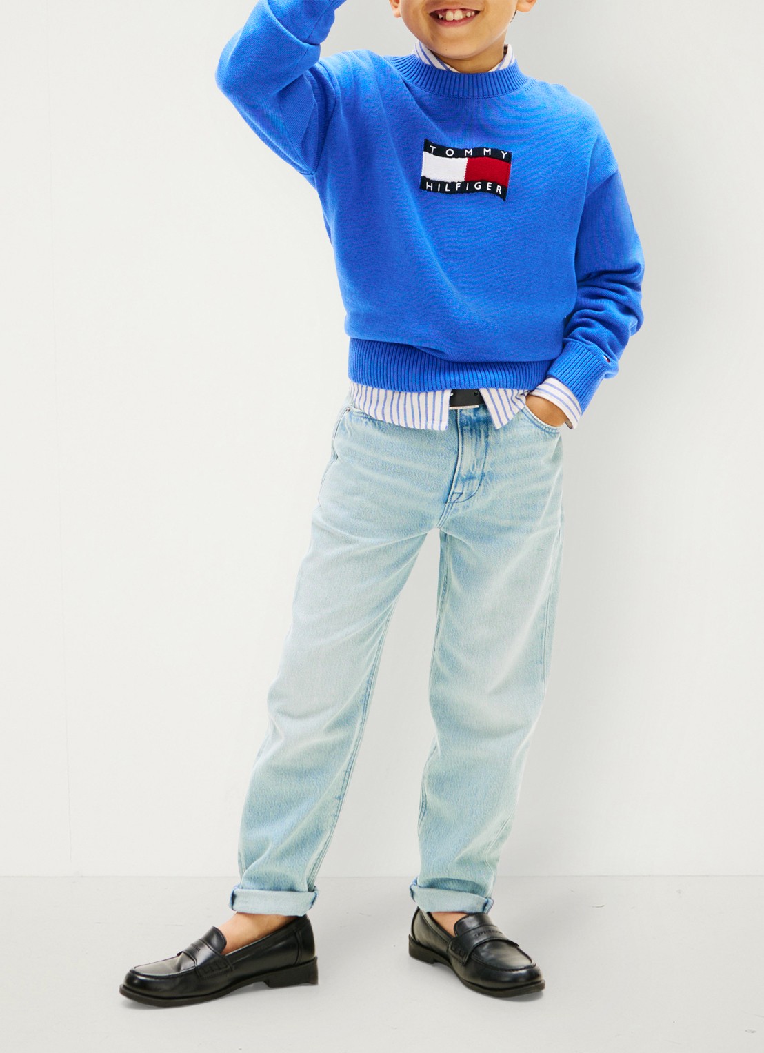 Tommy Hilfiger Straight leg jeans in katoenblend - voorkant 2 denim