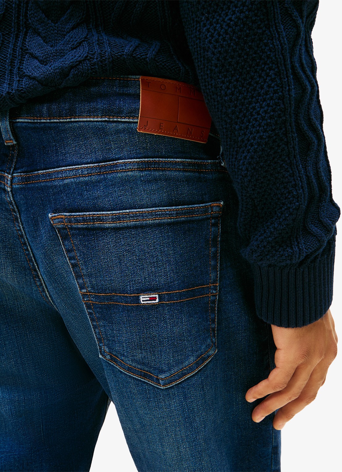 Tommy Hilfiger Straight leg jeans met medium wassing - detail 3 denim