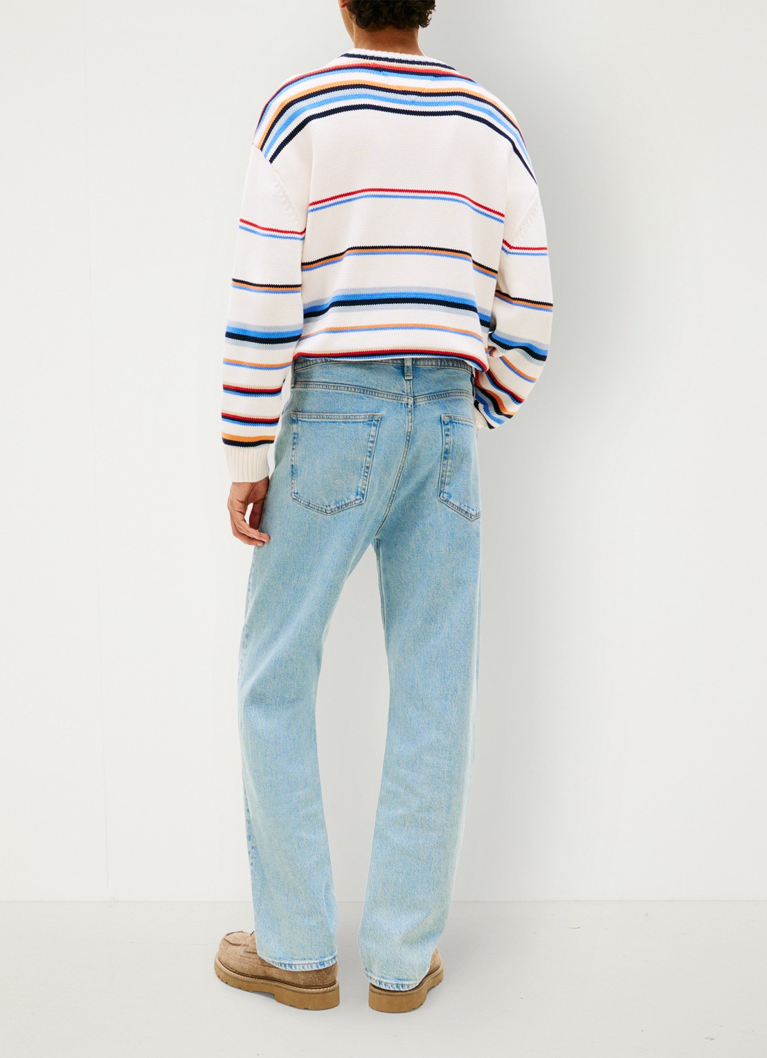 Tommy Hilfiger Straight leg jeans met steekzakken - achterkant 3 denim