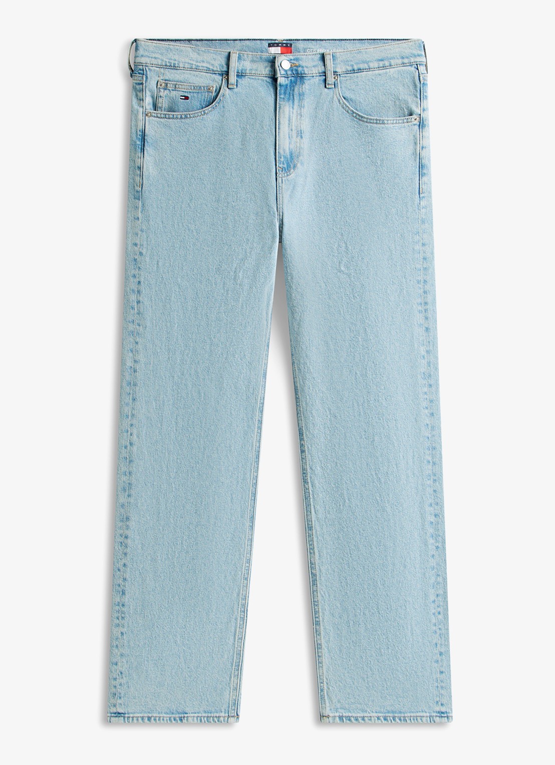 Tommy Hilfiger Straight leg jeans met steekzakken - voorkant denim