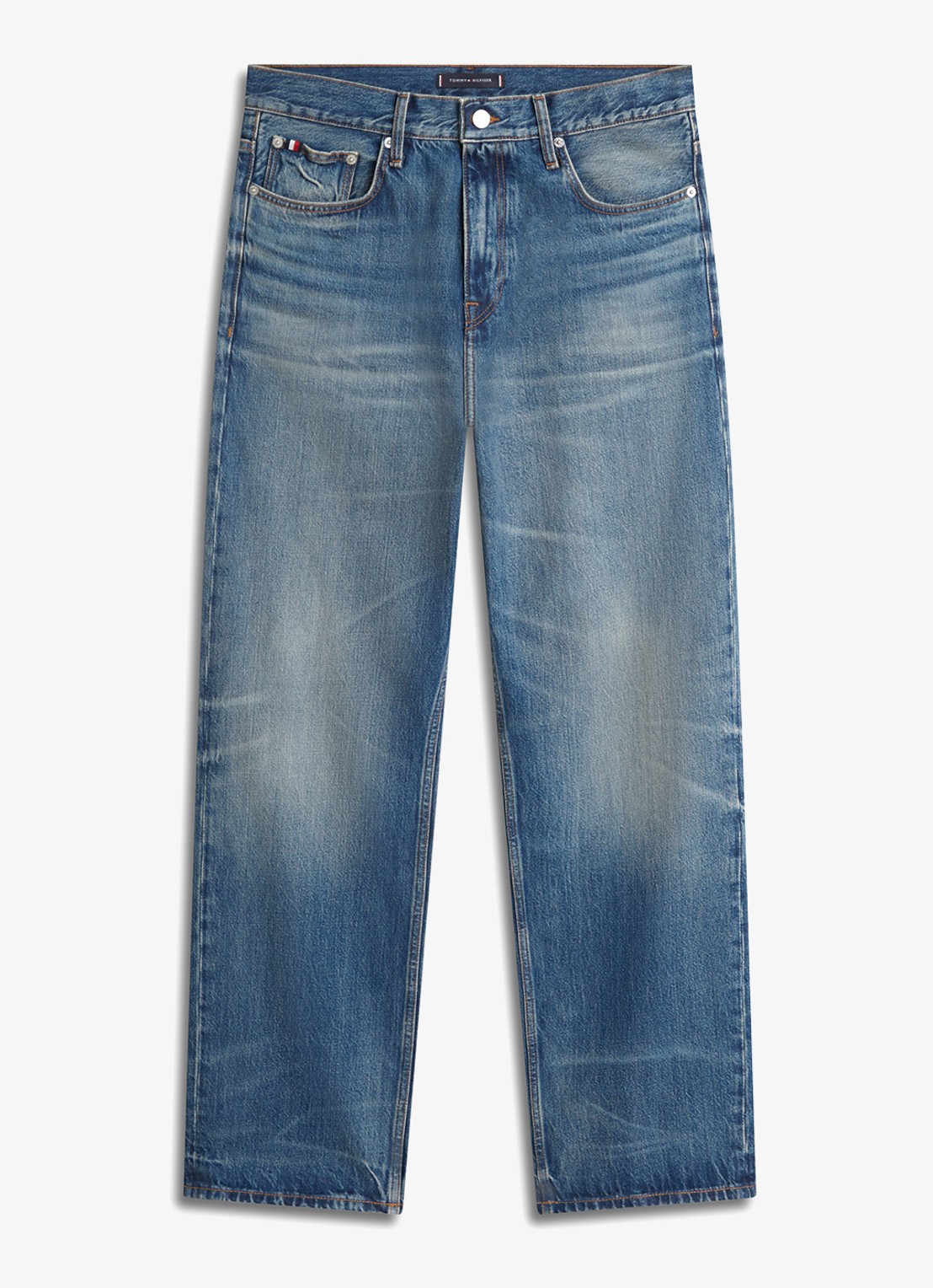 Tommy Hilfiger Straight leg jeans met steekzakken - voorkant jeans