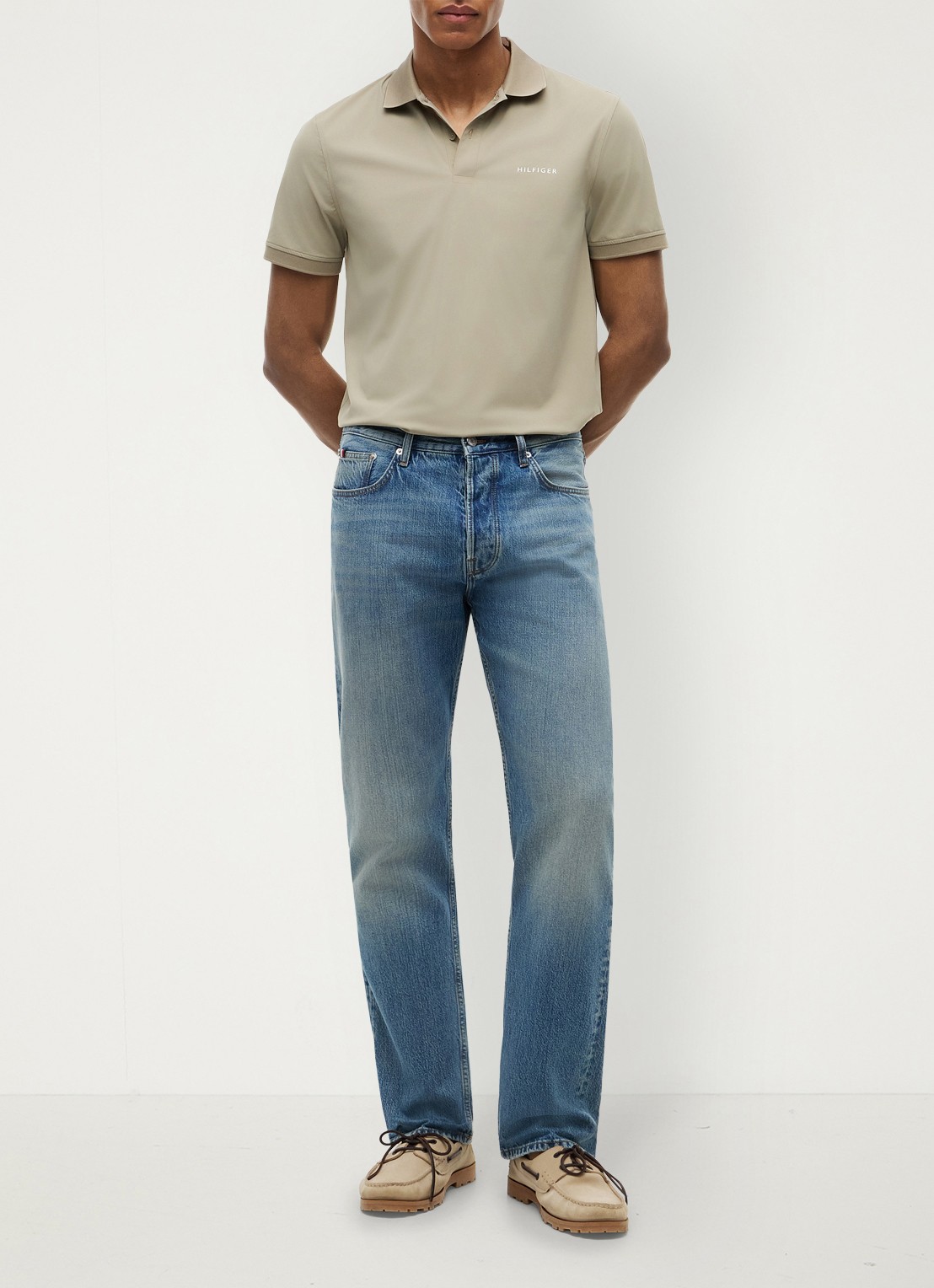 Tommy Hilfiger Straight leg jeans met steekzakken - voorkant 2 jeans