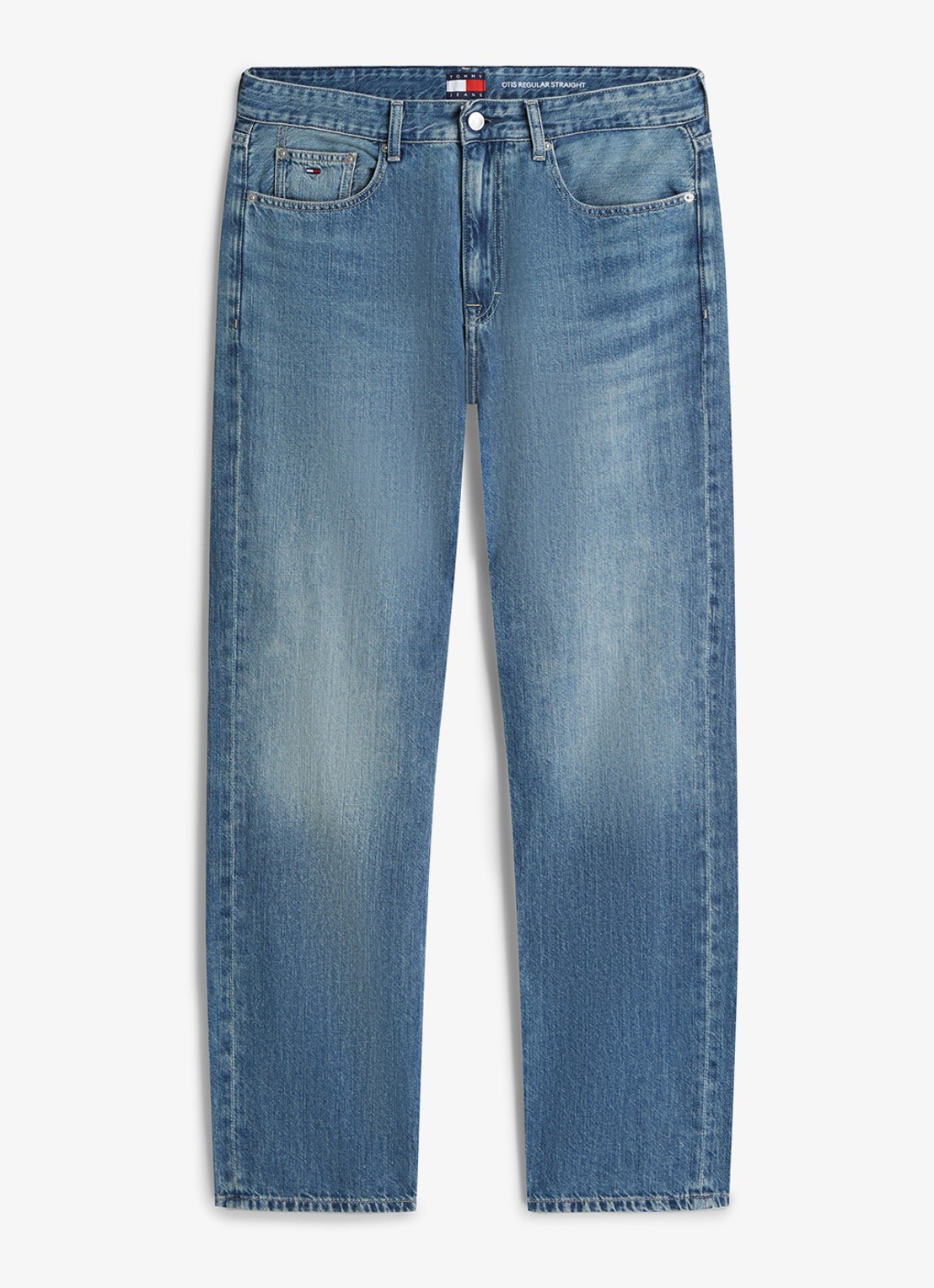 Tommy Hilfiger Straight leg jeans met steekzakken - voorkant 3 denim