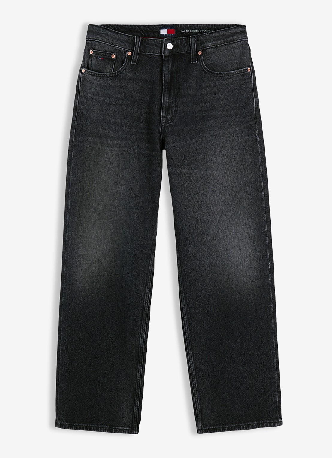 Tommy Hilfiger Straight leg jeans met steekzakken - voorkant 6 grijs
