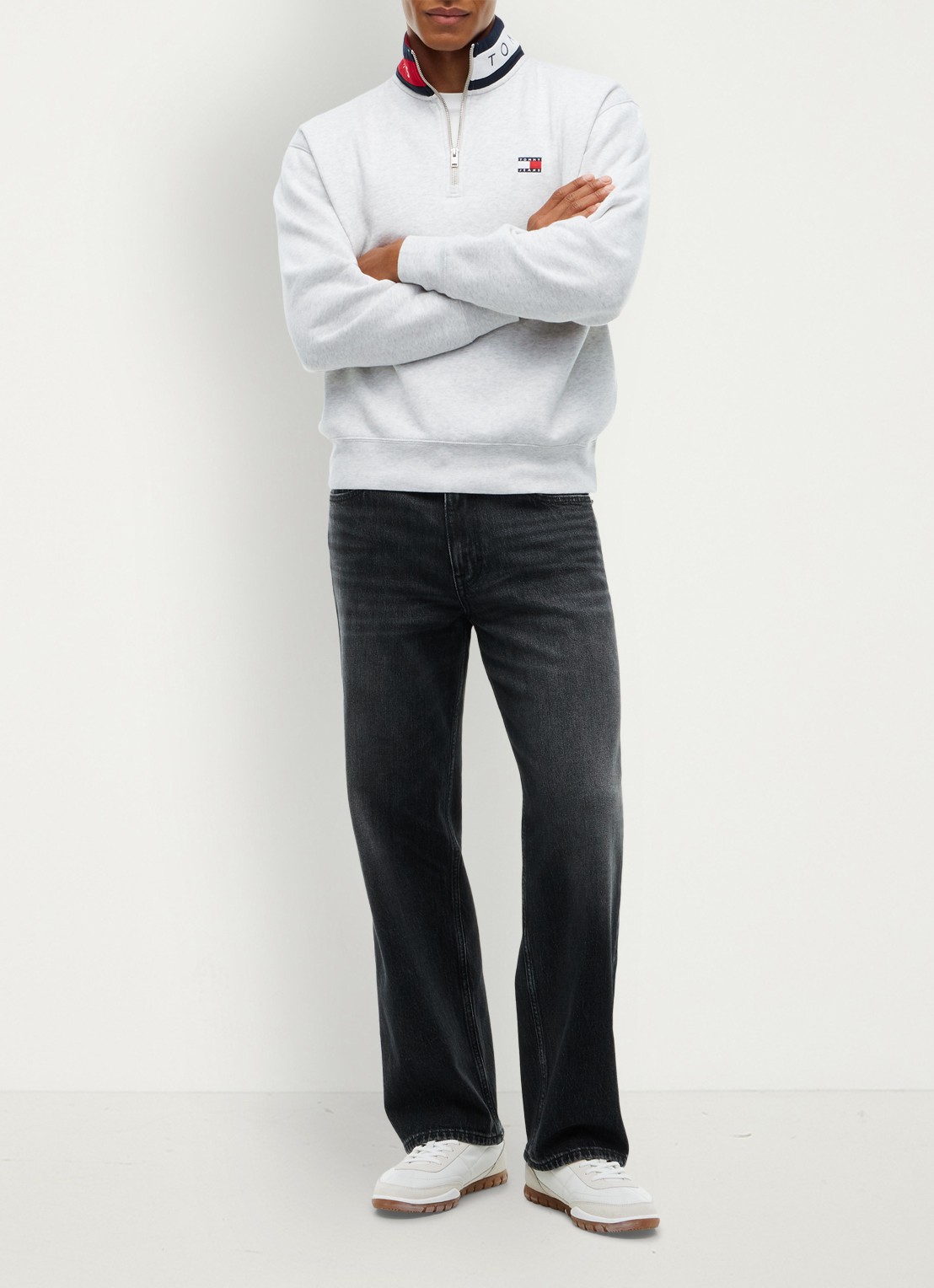 Tommy Hilfiger Straight leg jeans met steekzakken - voorkant 7 grijs