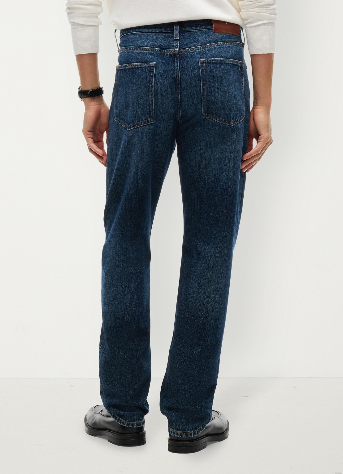 Tommy Hilfiger Straight leg jeans met steekzakken - achterkant 7 indigo