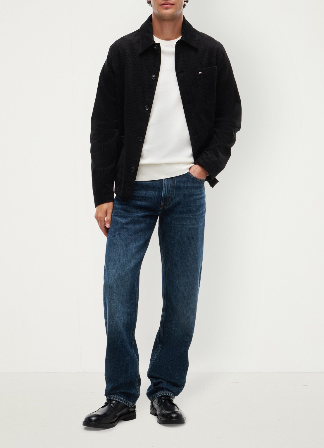 Tommy Hilfiger Straight leg jeans met steekzakken - voorkant 6 indigo