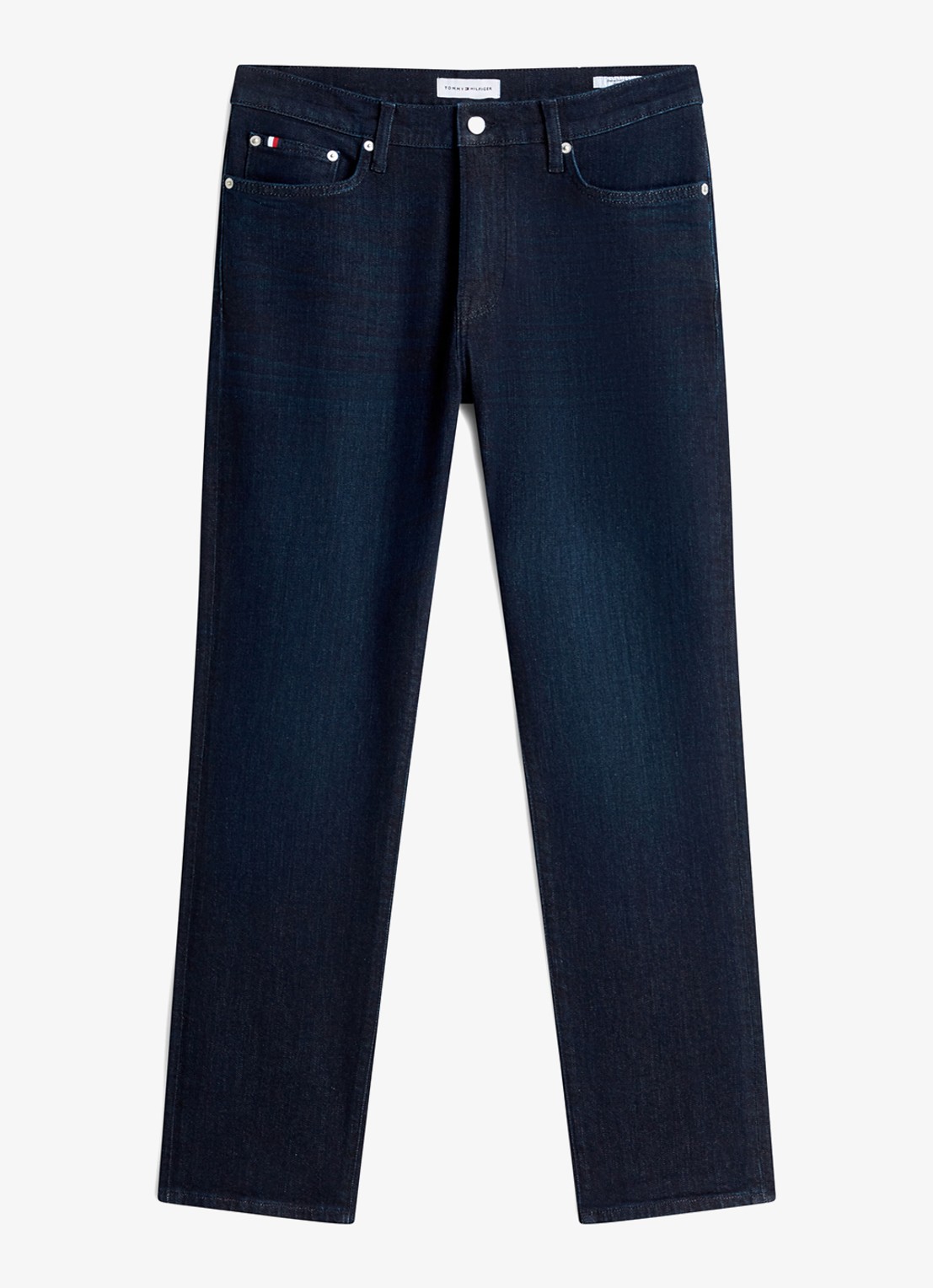 Tommy Hilfiger Straight leg jeans met steekzakken - voorkant 6 donkerblauw
