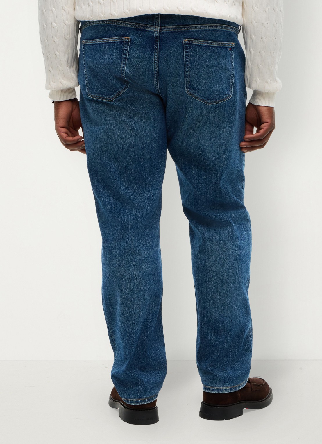 Tommy Hilfiger Straight leg jeans met steekzakken - achterkant 4 denim