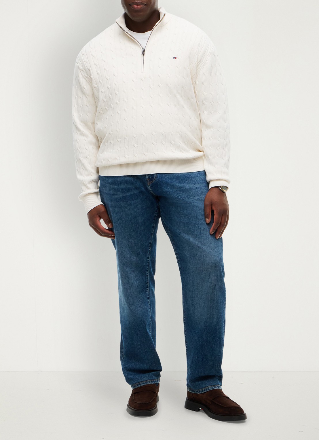 Tommy Hilfiger Straight leg jeans met steekzakken - voorkant 6 denim