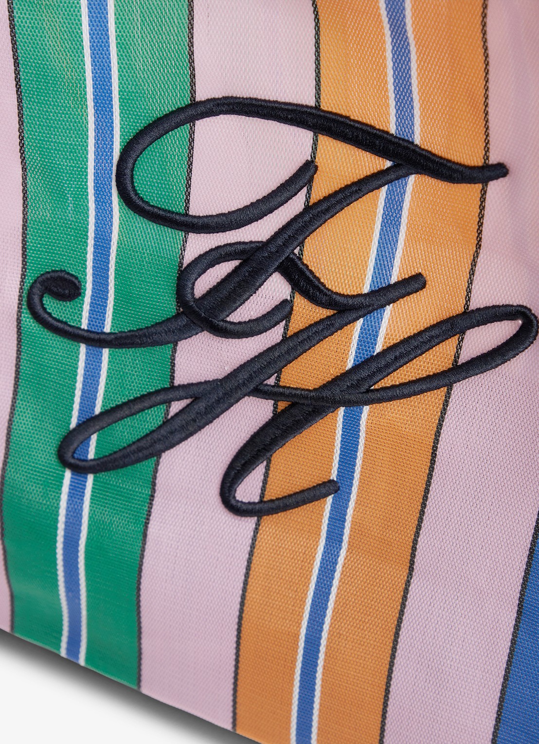 Tommy Hilfiger Strandtas met streepprint en logo - detail 2 multicolor