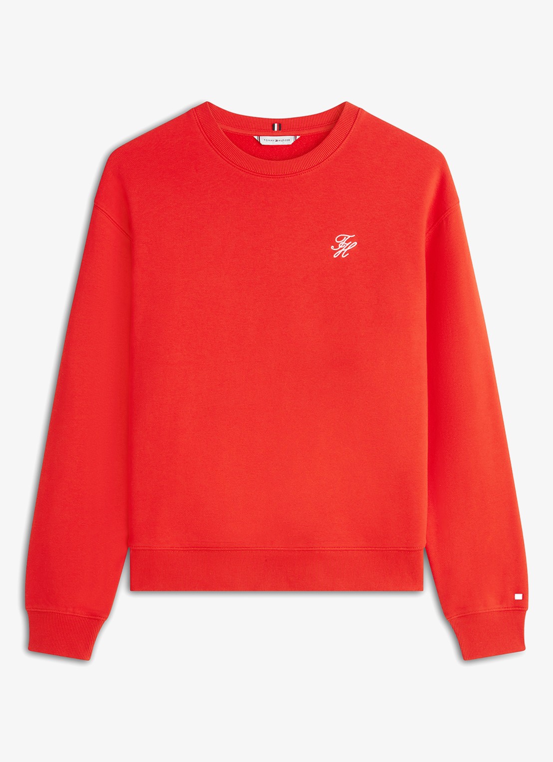 Tommy Hilfiger Sweater in katoenblend - voorkant rood